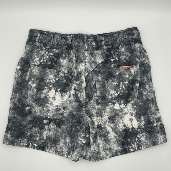 Hudson Kids Pull On Tie Dye Shorts Black White Small Cotton Blend Monochrome NWT - Picture 8 of 12